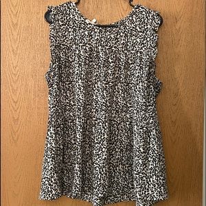 maurices animal print baby doll swing tank top